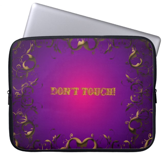 CAPA PARA NOTEBOOK NÃO TOQUE NA BOLSA DE LAPTOP (Frente)