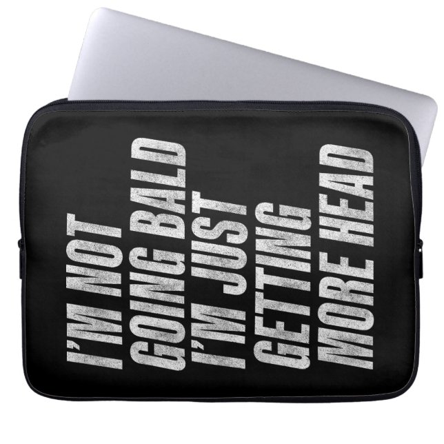 Capa Para Notebook Não vou ficar careca, só estou ganhando mais cabeç (Frente)