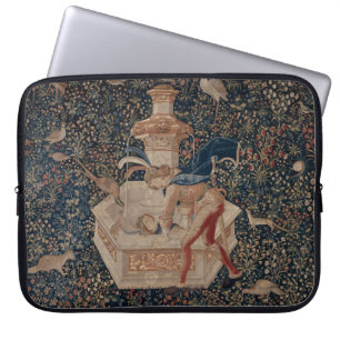 Capa Para Notebook Narciso no Poço, Tapeçaria Medieval