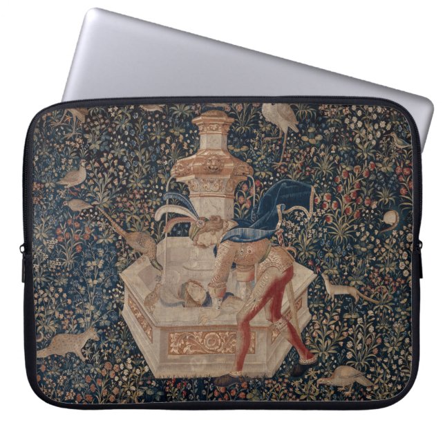 Capa Para Notebook Narciso no Poço, Tapeçaria Medieval (Frente)