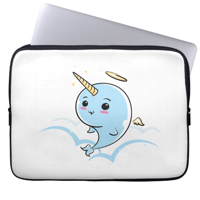 Capa Para Notebook Narwhal Angel Cutie (Frente)