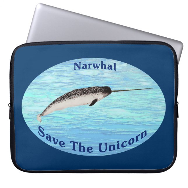 Capa Para Notebook Narwhal - Salvar o Unicórnio (Frente)