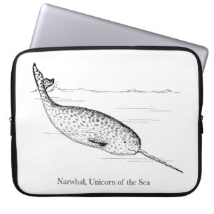Capa Para Notebook Narwhale Unicórnio do Mar