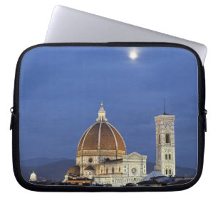 Capa Para Notebook Nascer da lua e Catedral de Florença, Basílica de