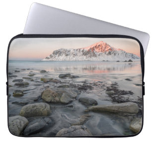 Capa Para Notebook Nascer do sol Flakstad e Praia de Skagsanden