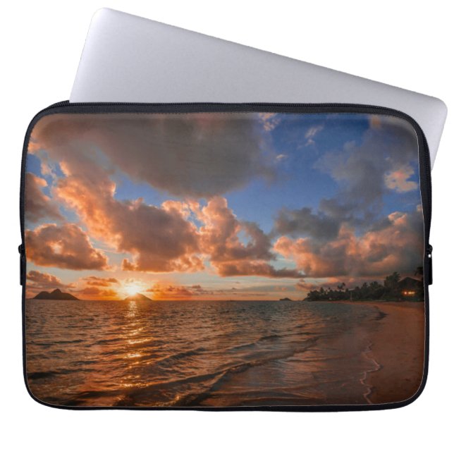 Capa Para Notebook Nascer do sol na ilha de Mokulua (Frente)