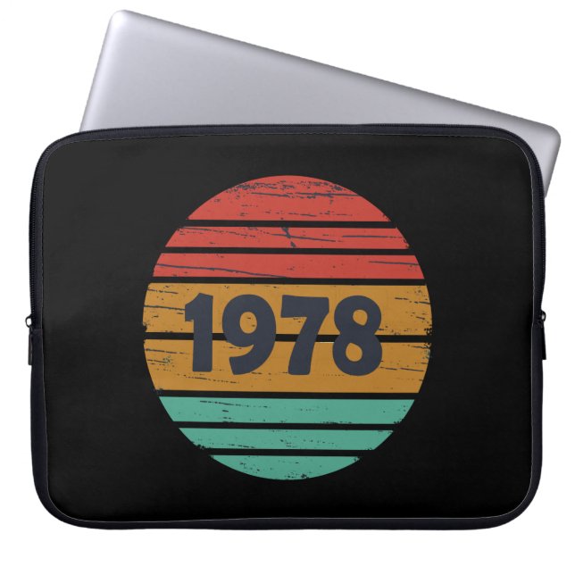 Capa Para Notebook Nascer em presente de aniversário de 1978 (Frente)