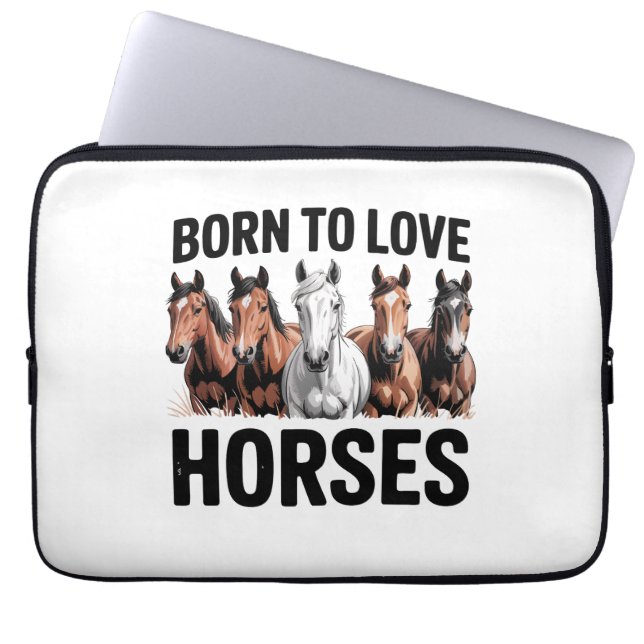 Capa Para Notebook Nascer para Cavalos de Amor (Frente)