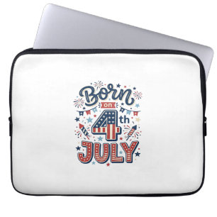 Capa Para Notebook Nascido em 4 de Julho Projeto de Camiseta Infantil