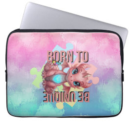 Capa Para Notebook Nascido para Ser Único Dragão Rosa Fofo – Inspirad