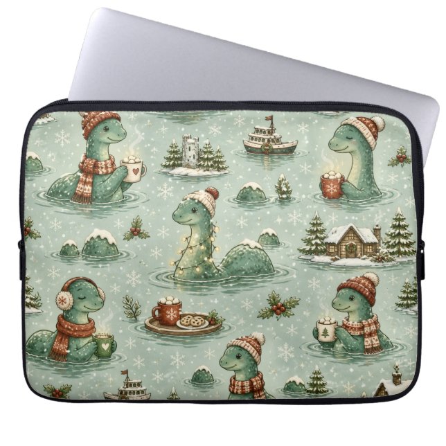 Capa Para Notebook Nata Nessie Monstro do Lago Ness Aconchegante Críp (Frente)