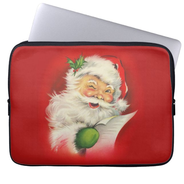 Capa Para Notebook Natais vintages Santa Claus (Frente)