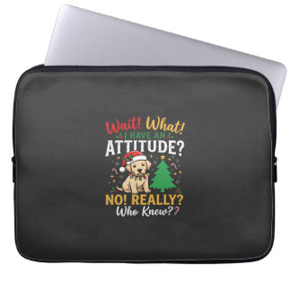 Capa Para Notebook Natal Divertido Cão Atitude Feriado