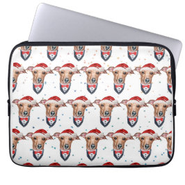 Capa Para Notebook Natal do Cão da Raça Galgo Italiano