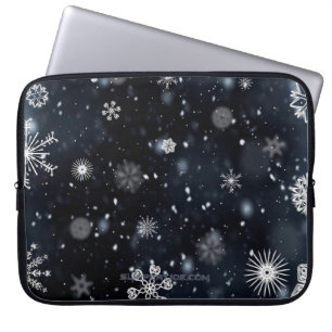 Capa Para Notebook Natal mágico e pacífico de inverno do SlipperyJoe'