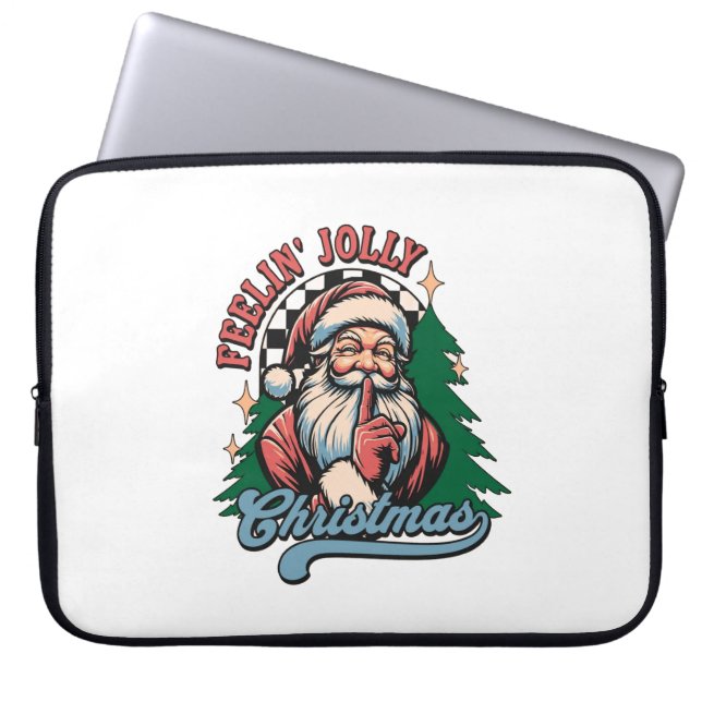 Capa Para Notebook Natal Papai Noel Sentindo-se Alegre (Frente)