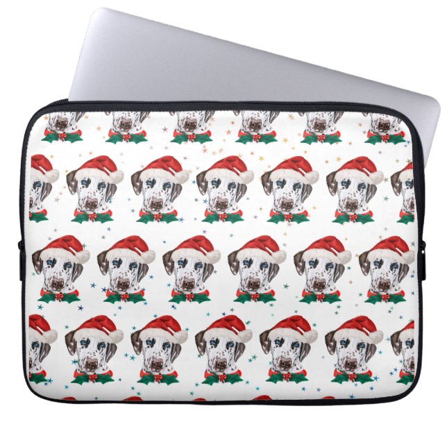 Capa Para Notebook Natal para Cachorros Dalmáticos (Frente)