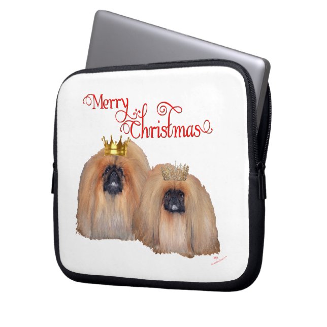 Capa Para Notebook Natal Pequinês (Frente Esquerda)