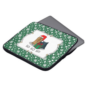 Capa Para Notebook Natal Santa Hat Yorkshire Terrier Yorkie Cute