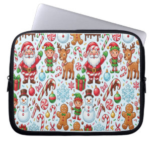 Capa Para Notebook Natal Vintage Retro Vermelho País das Maravilhas C