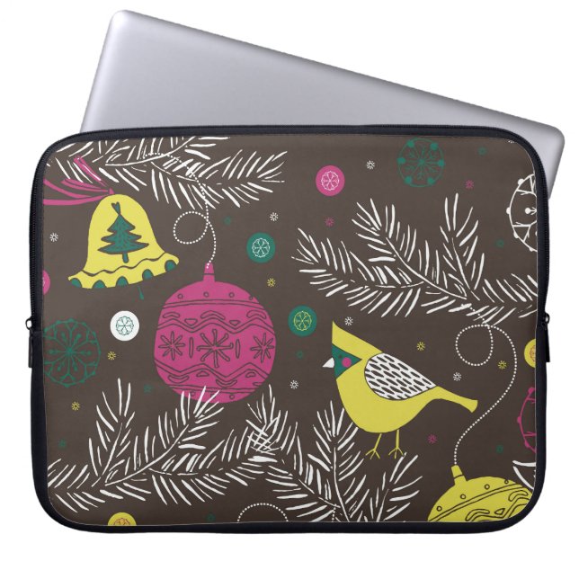Capa Para Notebook Natal Winter: Padrão sazonal. (Frente)