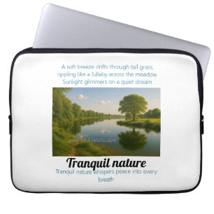 Capa Para Notebook Natureza tranquila sussurra paz em cada respiração