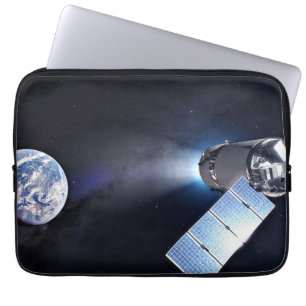 Capa Para Notebook Nave Espacial Dragão Xl Com Planeta Terra Em Distâ