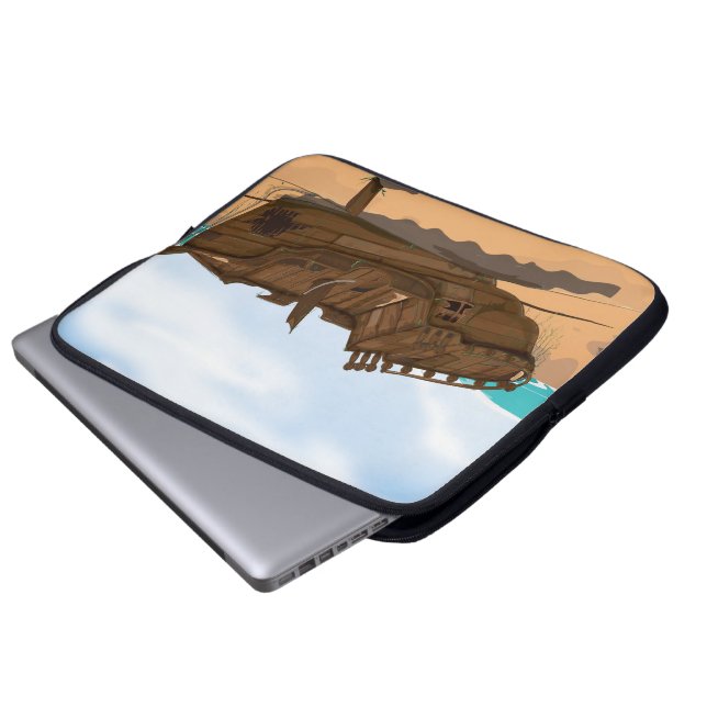 Capa Para Notebook Navio Encalhado (Frente Inferior)