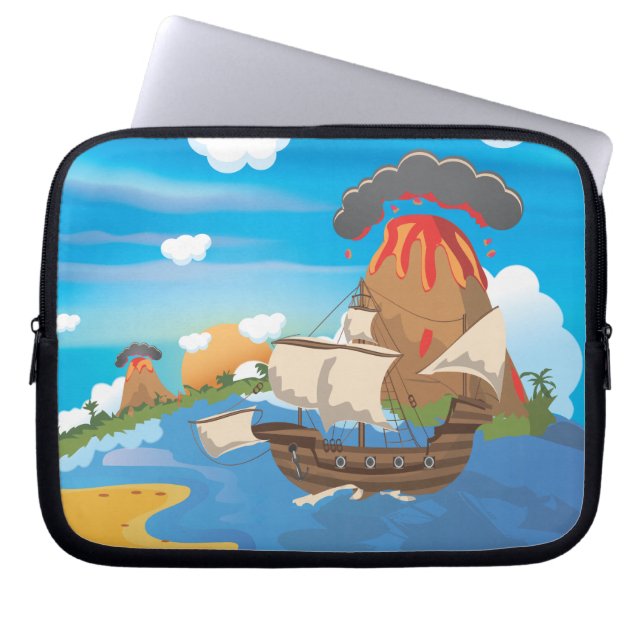 Capa Para Notebook Navio Pirata (Frente)
