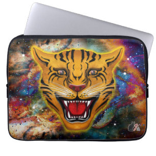 Capa Para Notebook Nebulosa do Tigre Rosnando
