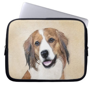 Capa Para Notebook Nederlandse Kooikerhondje - Pintura de Cachorro