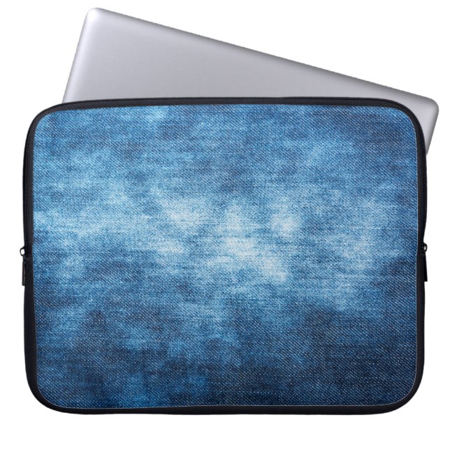 Capa Para Notebook Negar textura de tecido vestida para fundo. Jeans (Frente)