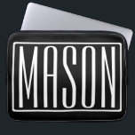 Capa Para Notebook Negrito e Moderno Seu Nome ou Palavra | Branco A P<br><div class="desc">Negrito e moderno.</div>