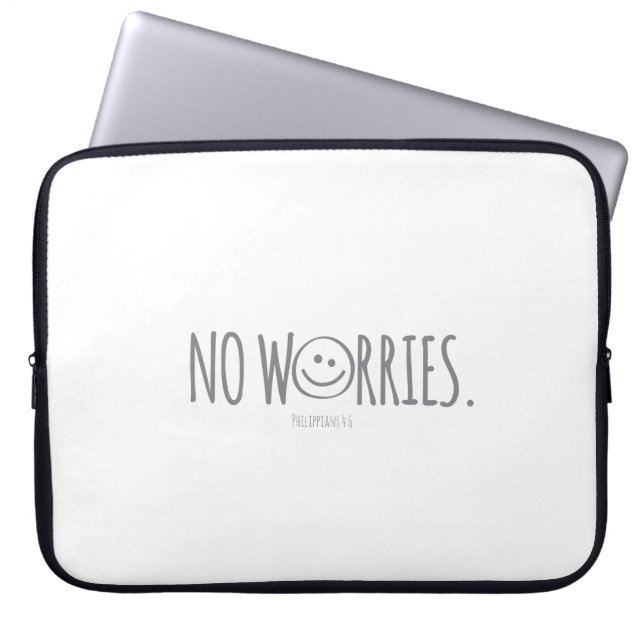 Capa Para Notebook Nenhuma caixa do laptop das preocupações (Frente)