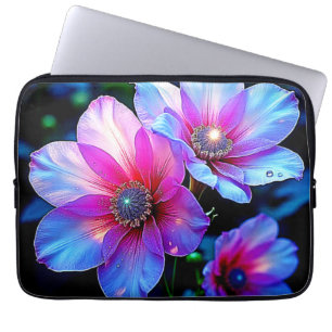 Capa Para Notebook Neon Bloom Flower Magic Design