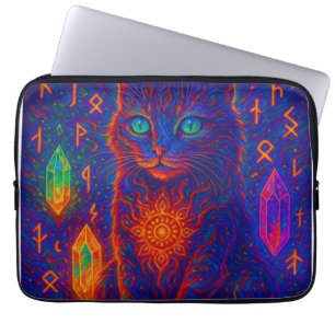 Capa Para Notebook Neon Cat Sagrado