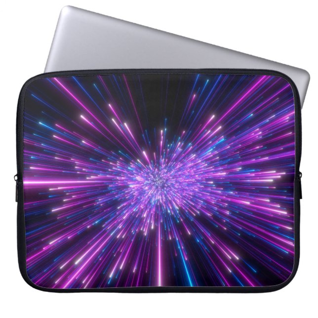 Capa Para Notebook Neon Galaxy - Fundo do Abstrato Cósmico (Frente)