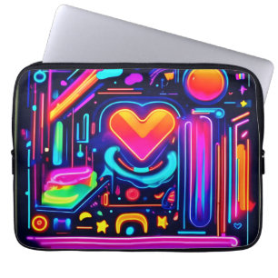 Capa Para Notebook Neon Heart Chaos