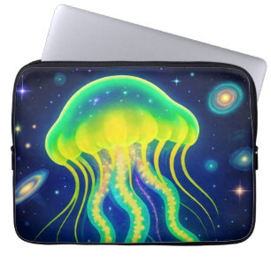 Capa Para Notebook Neon Jellyfish Cósmico