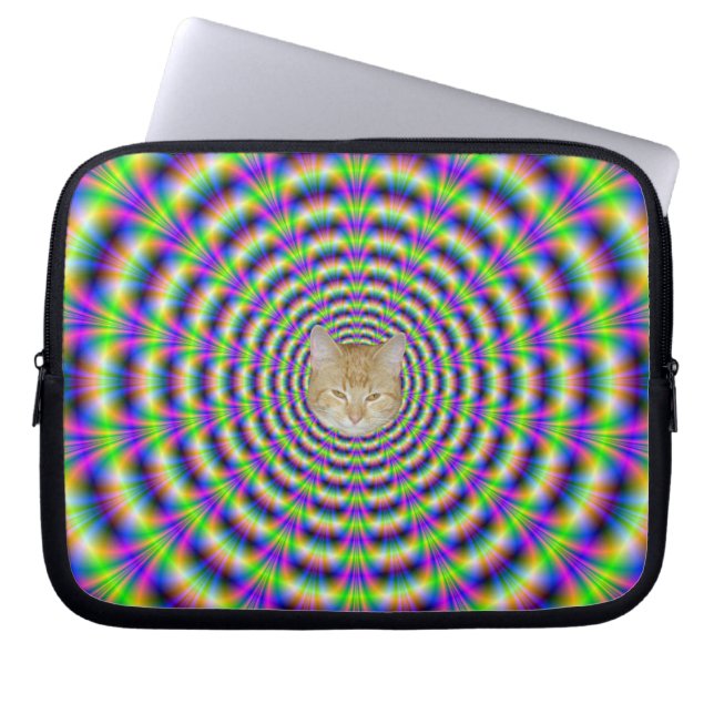 Capa Para Notebook Neon Pulse Bolsa de laptop + gato (Frente)