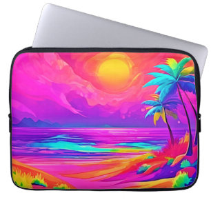 Capa Para Notebook Neon Sun e Beach Bliss