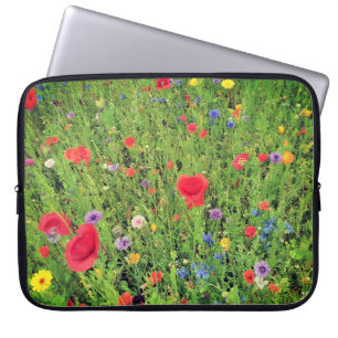 Capa Para Notebook Neoprene Bolsa de laptop de Flores Selvagens de 15
