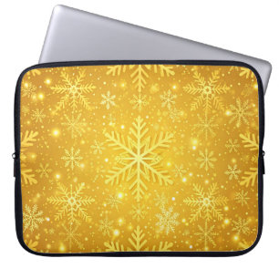 Capa Para Notebook Neve Dourada