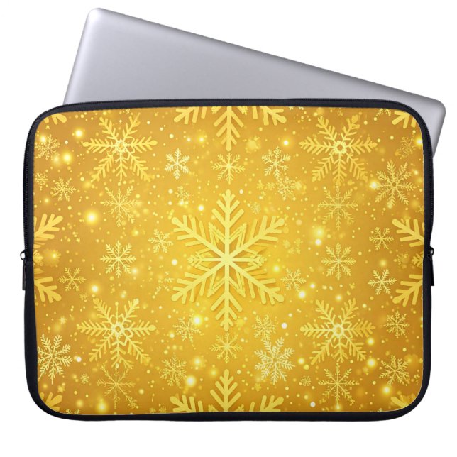 Capa Para Notebook Neve Dourada (Frente)