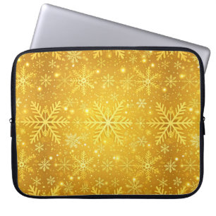 Capa Para Notebook Neve Dourada