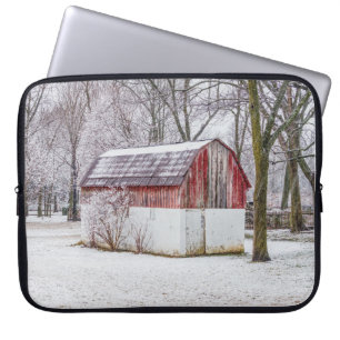 Capa Para Notebook Neve No Queda Vermelho