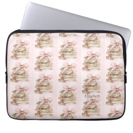 Capa Para Notebook New Chapter Pink Bow Stripes