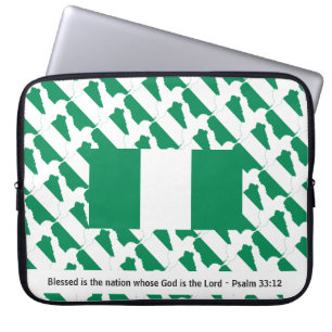 Capa Para Notebook NIGÉRIA Bendada Nação Laptop Cristão