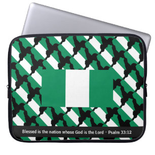 Capa Para Notebook NIGERIA FLAG - Escritura Personalizada - Laptop ni