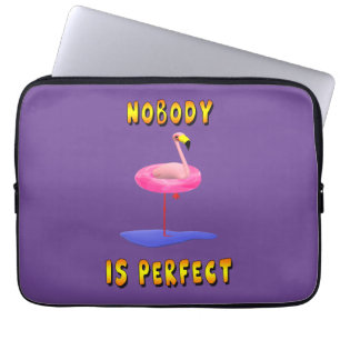 Capa Para Notebook Ninguém É Perfeito Protetor de Laptop de Flamingo